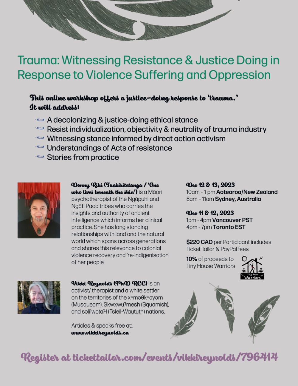   Trauma: Witnessing Resistance & Justice Doing in Response to Violence Suffering and Oppression